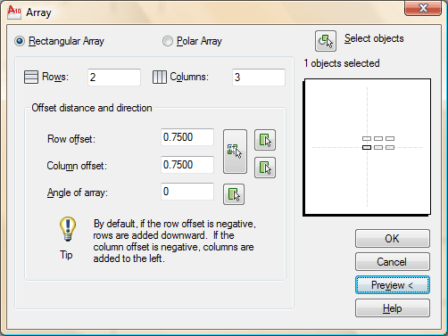 Array Dialog Box